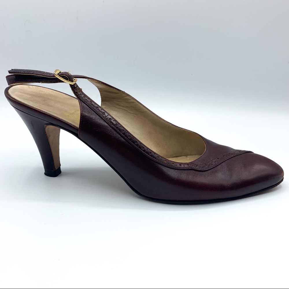 Salvator Ferragamo | Kitten Heel Slingback Shoes